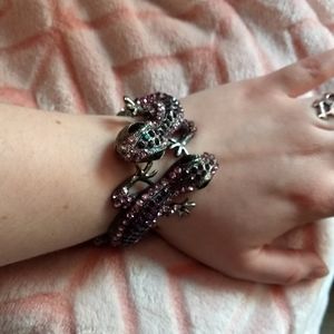 BEJEWELED PURPLE GECKO BRACELET